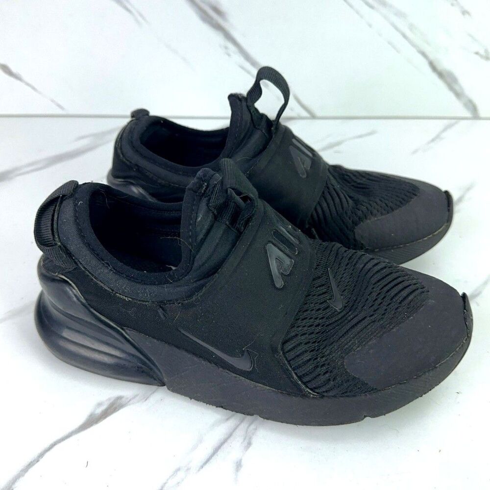 Nike Air Max 270 Triple Black CI1107-005 Youth US 2Y EUR 33.5 Kids Sneakers